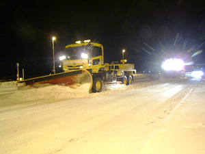 除雪トラック作業状況