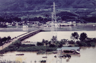 荒砥橋　新町より鮎貝方面