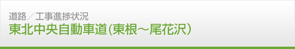 道路　工事進捗情報　東北中央自動車道(東根〜尾花沢）