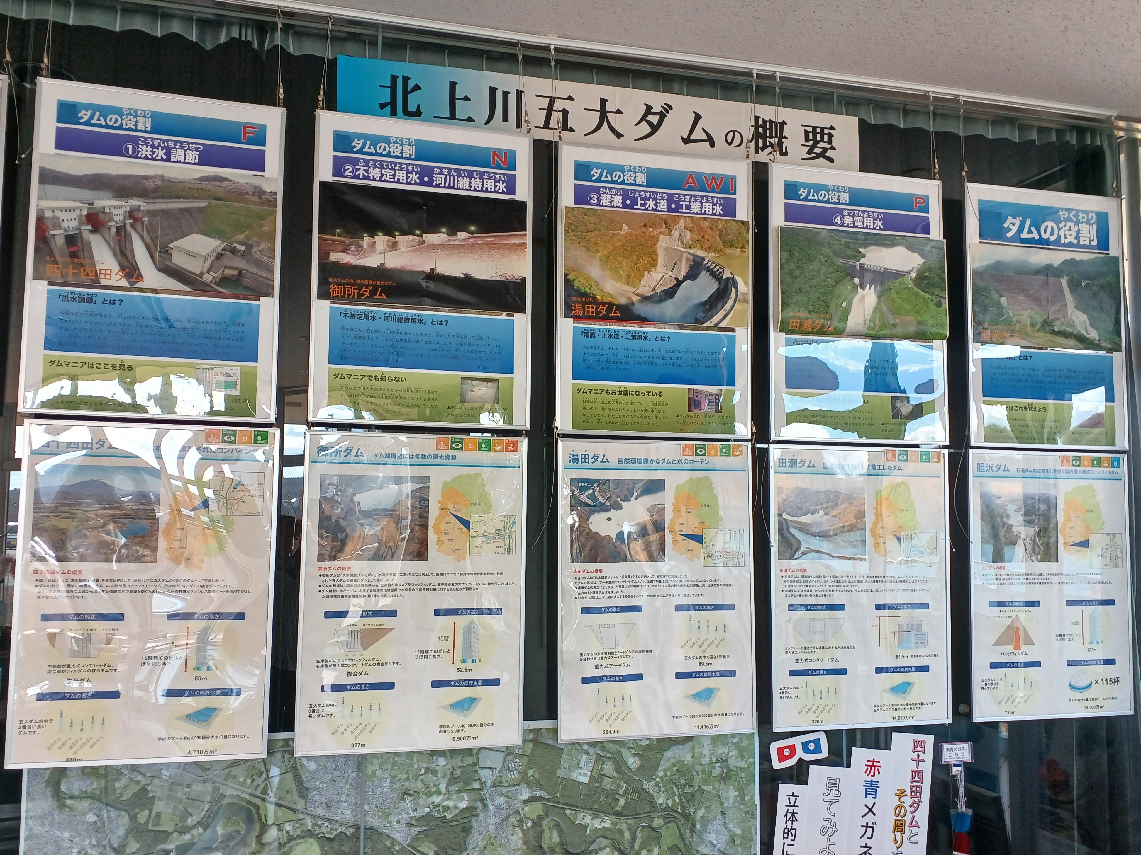 北上川ダム統合管理事務所で管理する四十四田ダム、御所ダム、田瀬ダム、湯田ダム、胆沢ダムに関する様々な情報を紹介しています