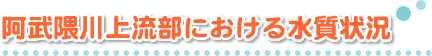 阿武隈川上流部における水質状況