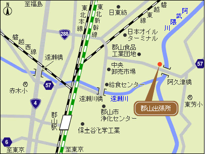 郡山出張所の地図