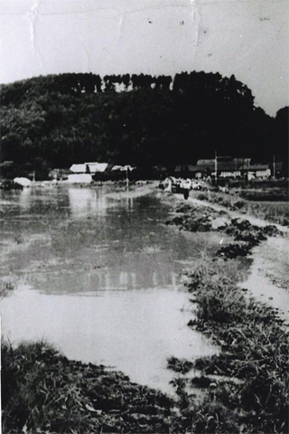 幸来橋付近　氾濫状況