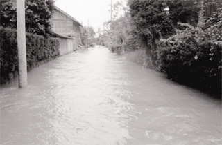 三河尻地区　浸水状況