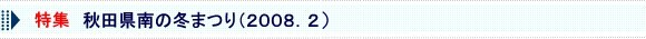 特集　秋田県南の冬まつり（２００８．２月版）
