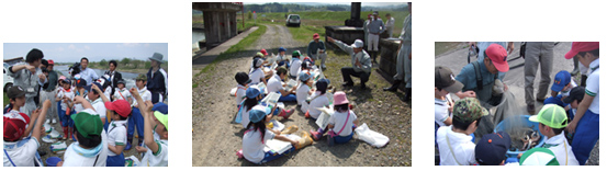 雄物川の学習やウグイ漁の見学