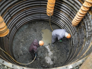 橋梁部掘削状況