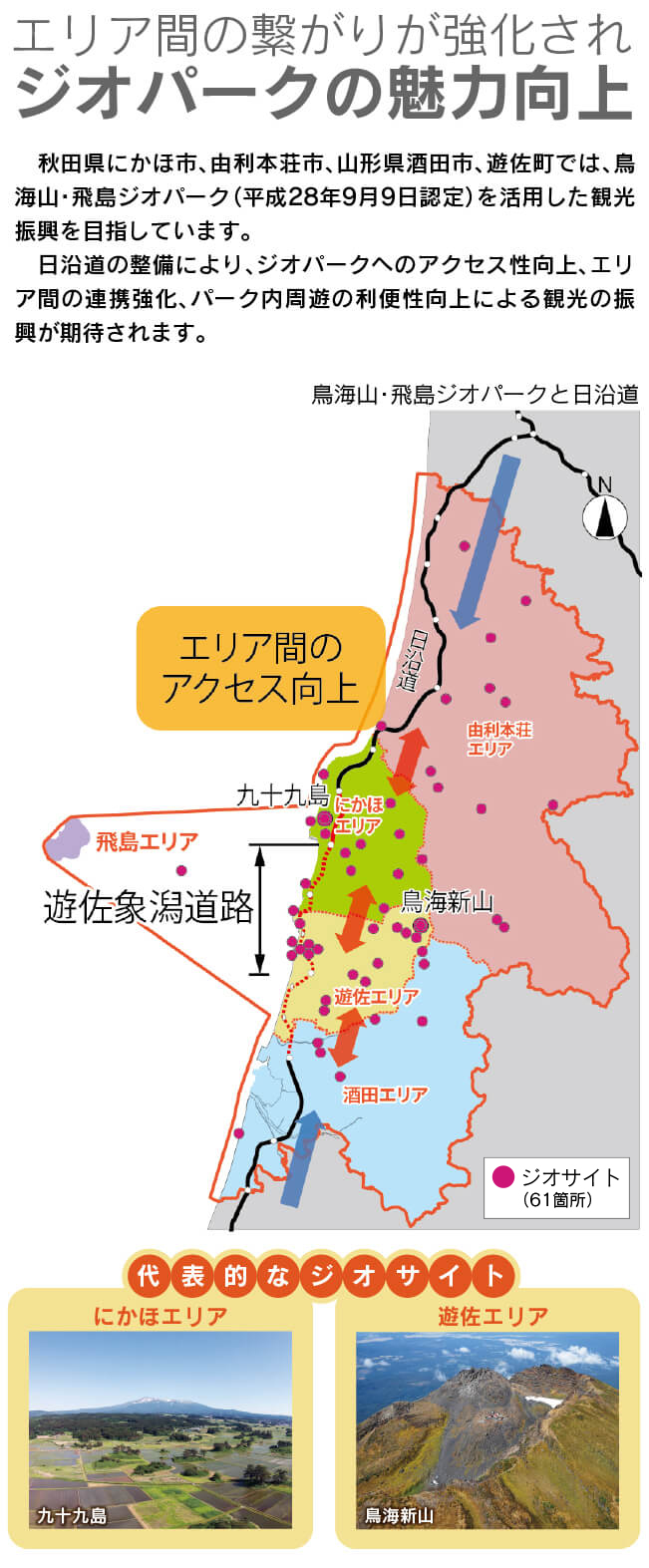 エリア間の繋がりが強化されジオパークの魅力向上