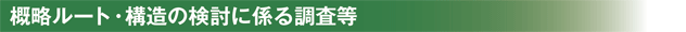 概略ルート・構造の検討に係る調査等