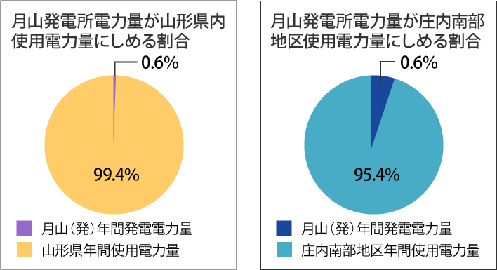 庄内地域南部における水力発電が占める割合