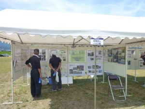 長井ダム建設のあゆみなどについて展示しました(パネル展)