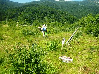 開会式のあと植栽地の手入れ会場に向かいました