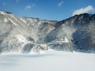 管理庁舎から白つつじ橋を望む 1月29日撮影