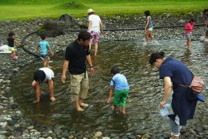 魚つかみ取り体験