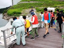 人気の湖面巡視船体験乗船