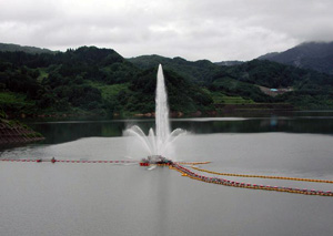 月山湖大噴水