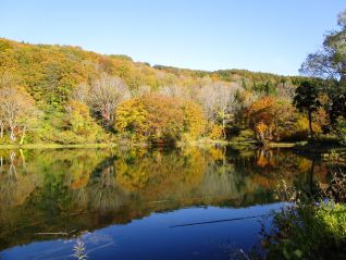 西川町志津の五色沼（H30．10．22撮影）