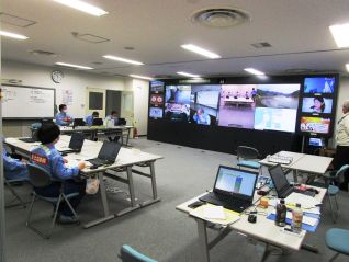 ◆白川ダムとテレビ回線にて状況確認