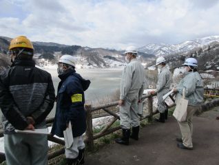 寒河江ダム周辺の安全利用点検