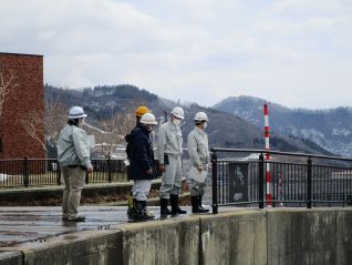 寒河江ダム周辺の安全利用点検