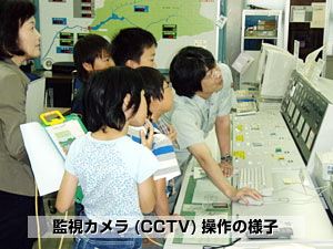 監視カメラ(CCTV)操作の様子