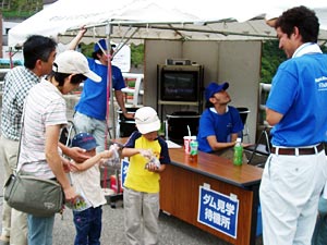 カブト虫のプレゼントに感動