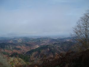 山頂の風景(南陽市方面)