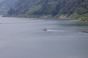 船で白川湖の巡視へ出発！！