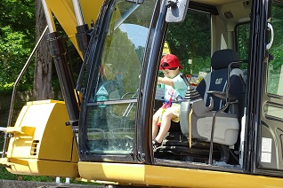 建設機械の乗車体験