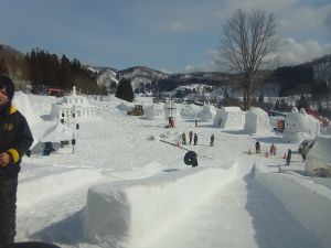 中津川雪祭り会場の様子