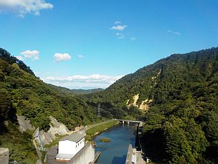 平成29年10月5日 ダム下流の様子