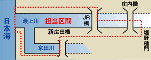 酒田地区最上川管理室区間