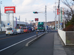 国道4号　栗原市築館字下宮野砂田（市道との交差点）