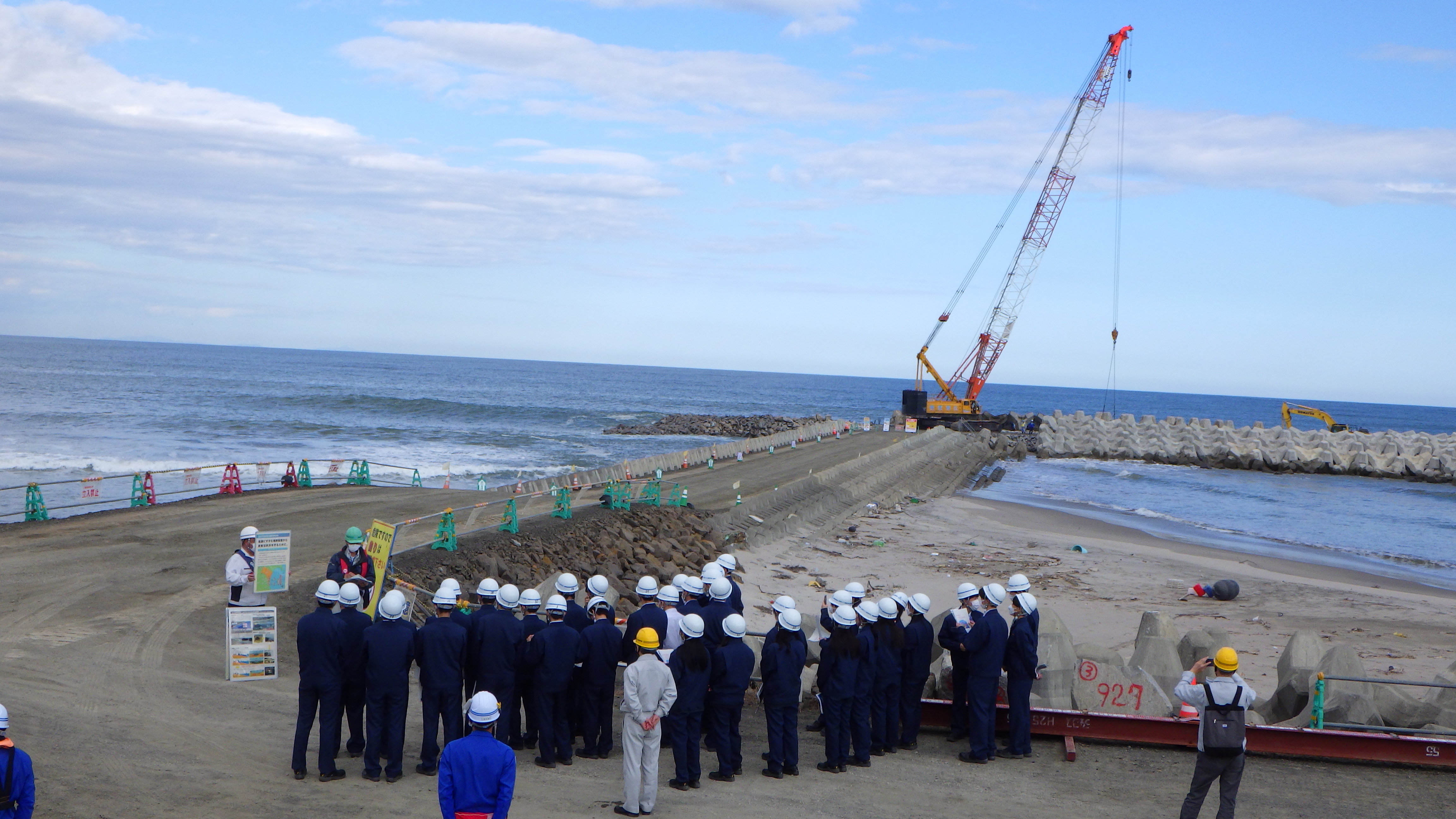 山元海岸の整備について説明