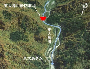 東大鳥川砂防堰堤：堰堤工