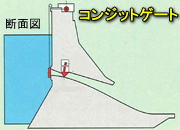 コンジットゲート断面図