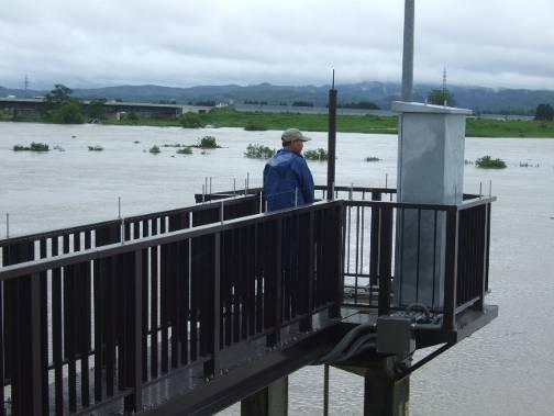 水門の状況確認